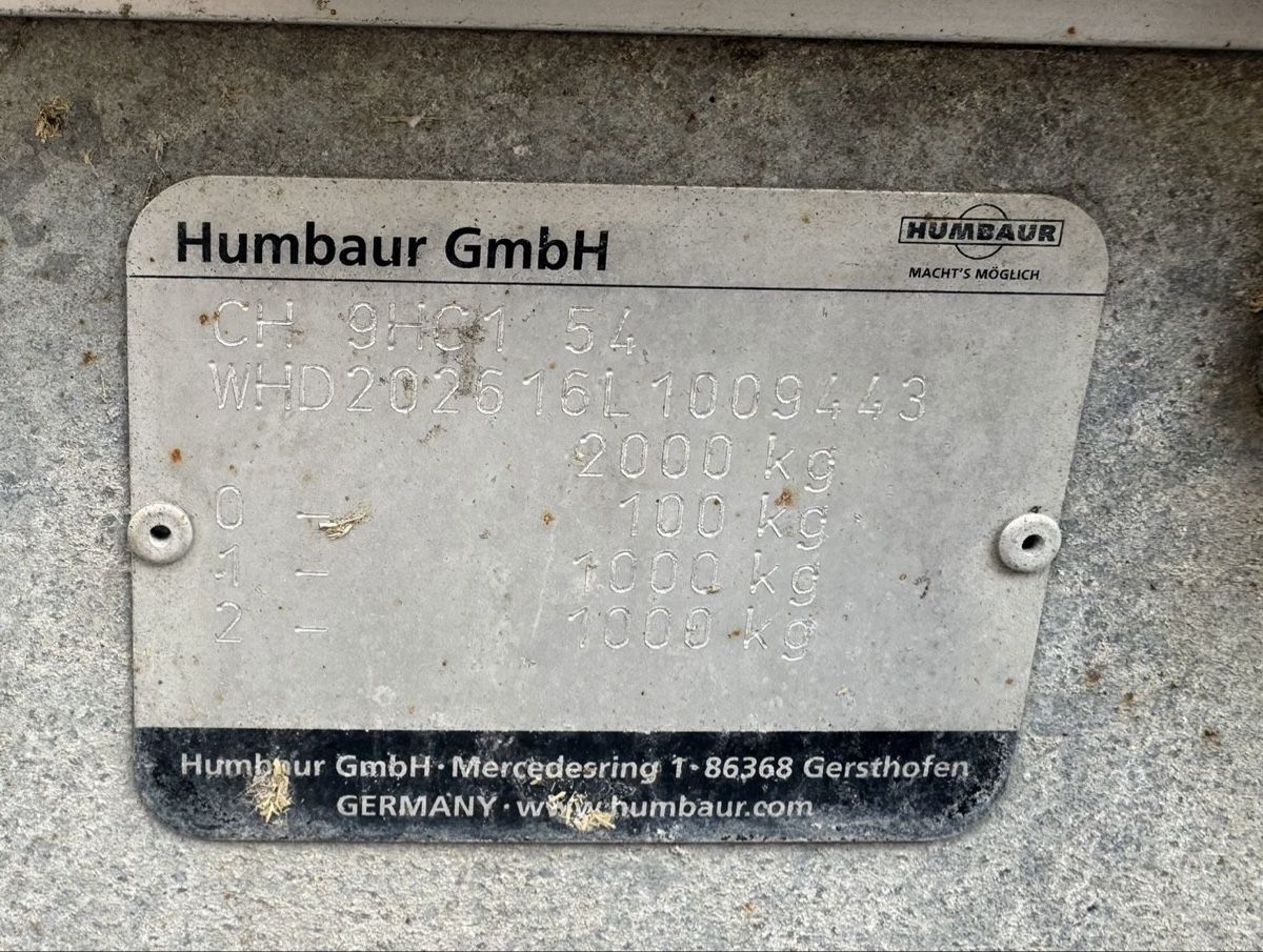 Humbaur Rimorchi: Rimorchio Humbaur – Usato da Airolo venduto da Truzz 1