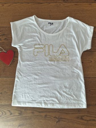 Fila Beach T-Shirt Weiss Grösse M top Zustand