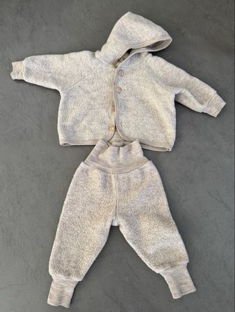 ENGEL Wollfleece Set Jacke & Hose – Gr. 62/68