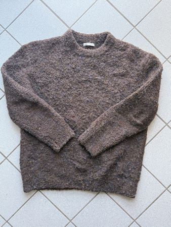 Zara brown textured knit sweater. Size M. Fall. Chic!