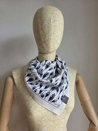 Celine Vintage Baumwollschal – 50 × 50 cm 