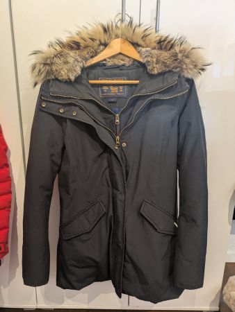 Woolrich M gefüttert Fell Pelz Doppelreissverschluss