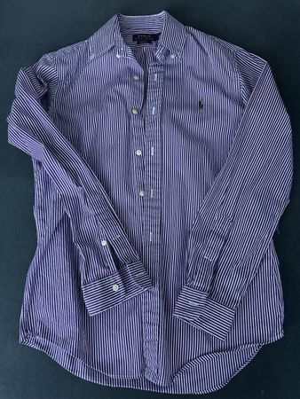 Polo Ralph Lauren Gestreiftes Hemd Lila – Gr. S