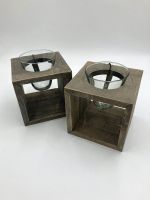 RENÉ BELEHRADEK | Vase | 2er-Set | Holz/Glas