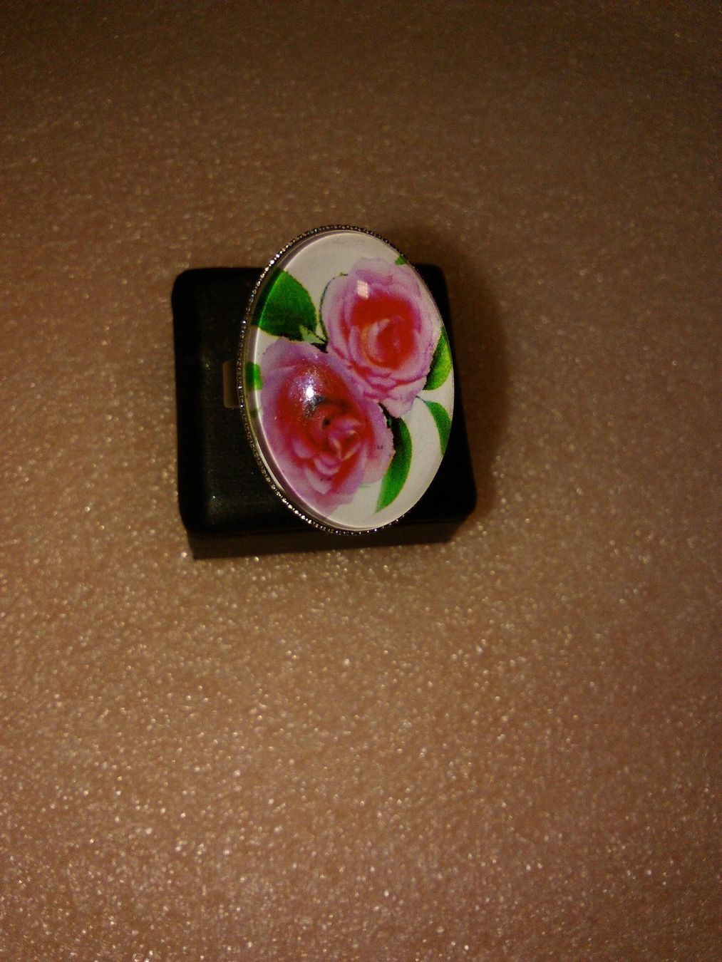 Anelli: RING EDELSTHAL,,ROSEROT BLUMEN,,GLANZIG – Nuovo (secondo la descrizione) da Basel venduto da bijoutrie_4 1