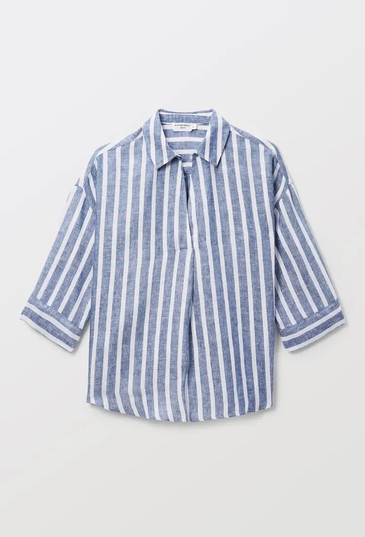 Camicette: Chemise neuve Monoprix rayée en lin  – Nuovo e nell'imballaggio originale da Lausanne venduto da Magic1900 2