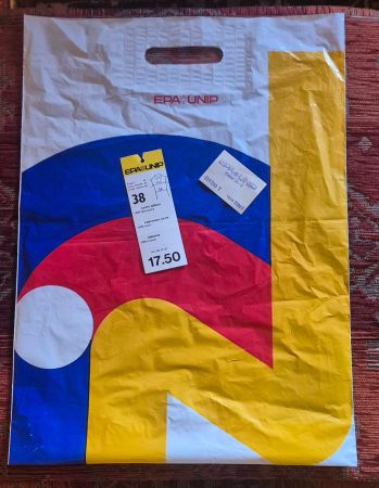 Tüte Plastiksack original.aus den 80er Jahren EPA UNIP