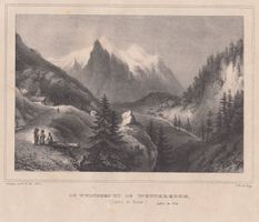 WELL- & WETTERHORN, LITHOGRAPHIE 1834