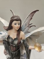 Ghotic Fairy with Crystal Gazing Ball and White Dragon 36cm 