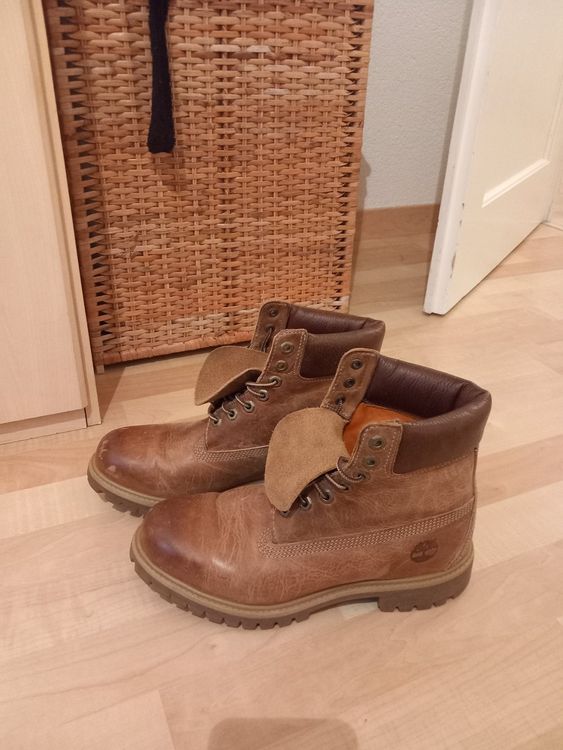 timberland cuir marron