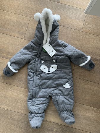 C&A Baby Winter Snow Suit, Fox Design, Size 3-6 Months