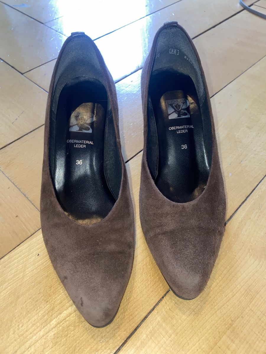 Damenschuhe: Braune Wildleder Pumps, Gr. 36, Vintage – Gebraucht aus Zürich von mar_zn2k 2