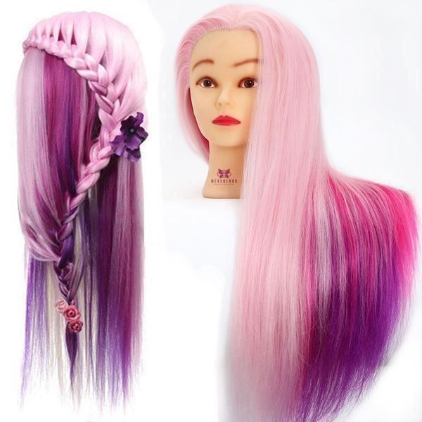 Bellrino Übungskopf Für Friseure – 76,2 Cm Großer Mannequin-Kopf Mit Kunstfaser Und Tischhalterung