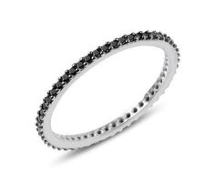 Ring Alliance fein schwarz Zirkonia Silber Eternity 54