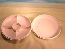 Tupperware Behälter mit 5 Abteilen, weiss