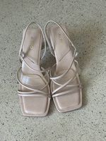 Aldo Nude Strappy Block-Heel Sandals  Pre-loved