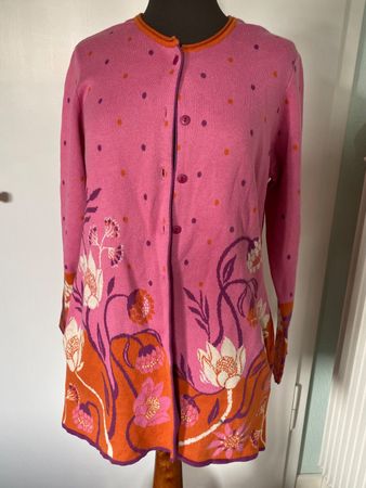GUDRUN SJÖDEN Langstrickjacke Fire Lily - Bio Baumwolle