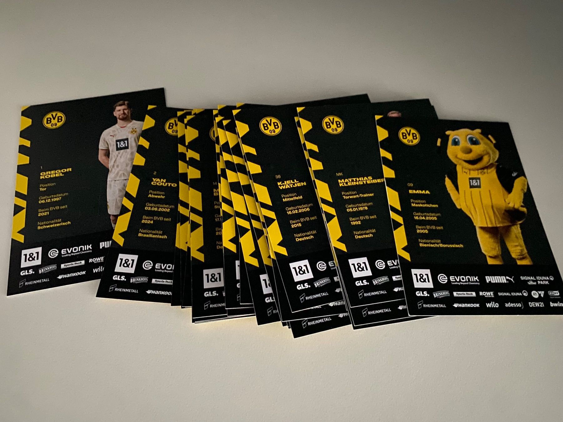 Autografi: Autogrammkarten Set BVB Dortmund 2024/25 – Usato da Hergiswil LU venduto da FcMalkov 5