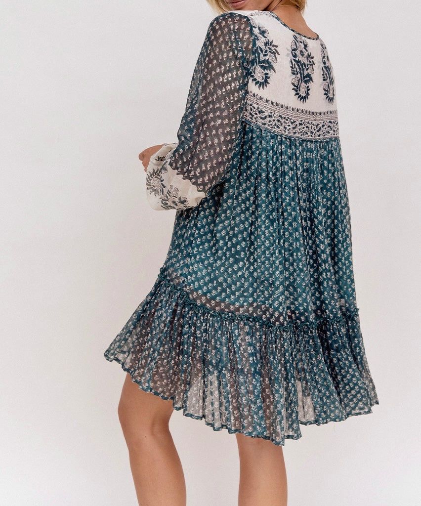 Vestiti: Mini Dress ~ Pine.  Hand block prints – Nuovo e nell'imballaggio originale da Chiasso venduto da Pat_chuli 8