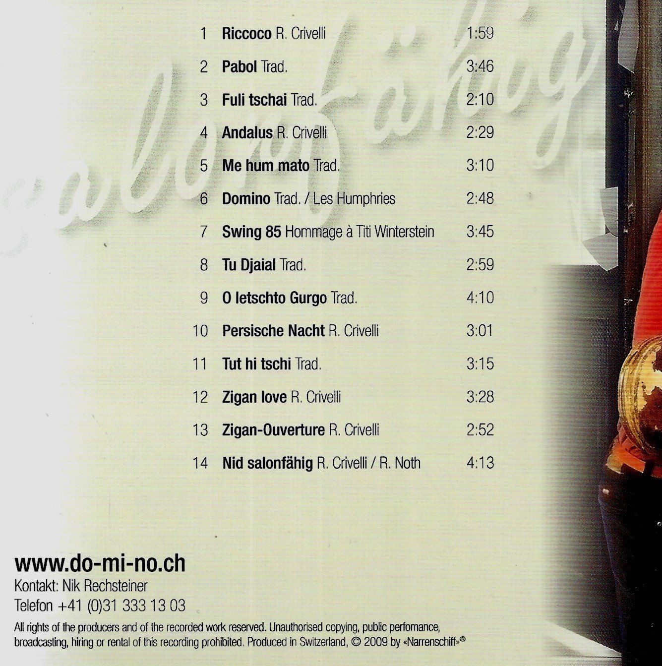 CDs: Gypsy String Quartet Domino SALONFÄHIG? Nik Rechsteiner CHCD – Gebraucht aus Kandergrund von Sososo 2