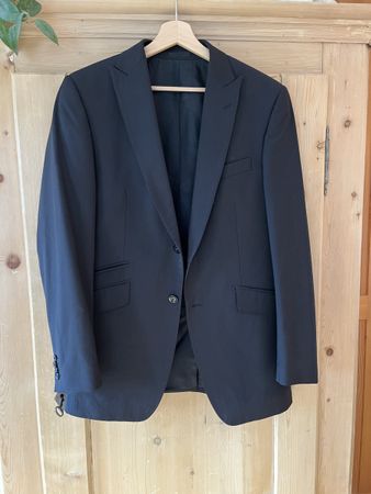 Herrenjaket, Schwarz, Klassisch-Zeitlos