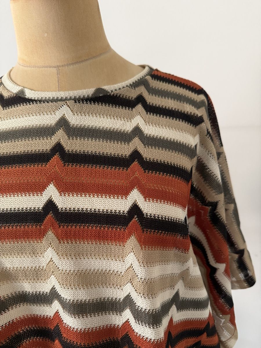 Zara T-shirt: Zara Trafaluc Strickshirt Boho Missoni Style Gr. S – Usato da Lugano venduto da rebecca.wardrobe 5