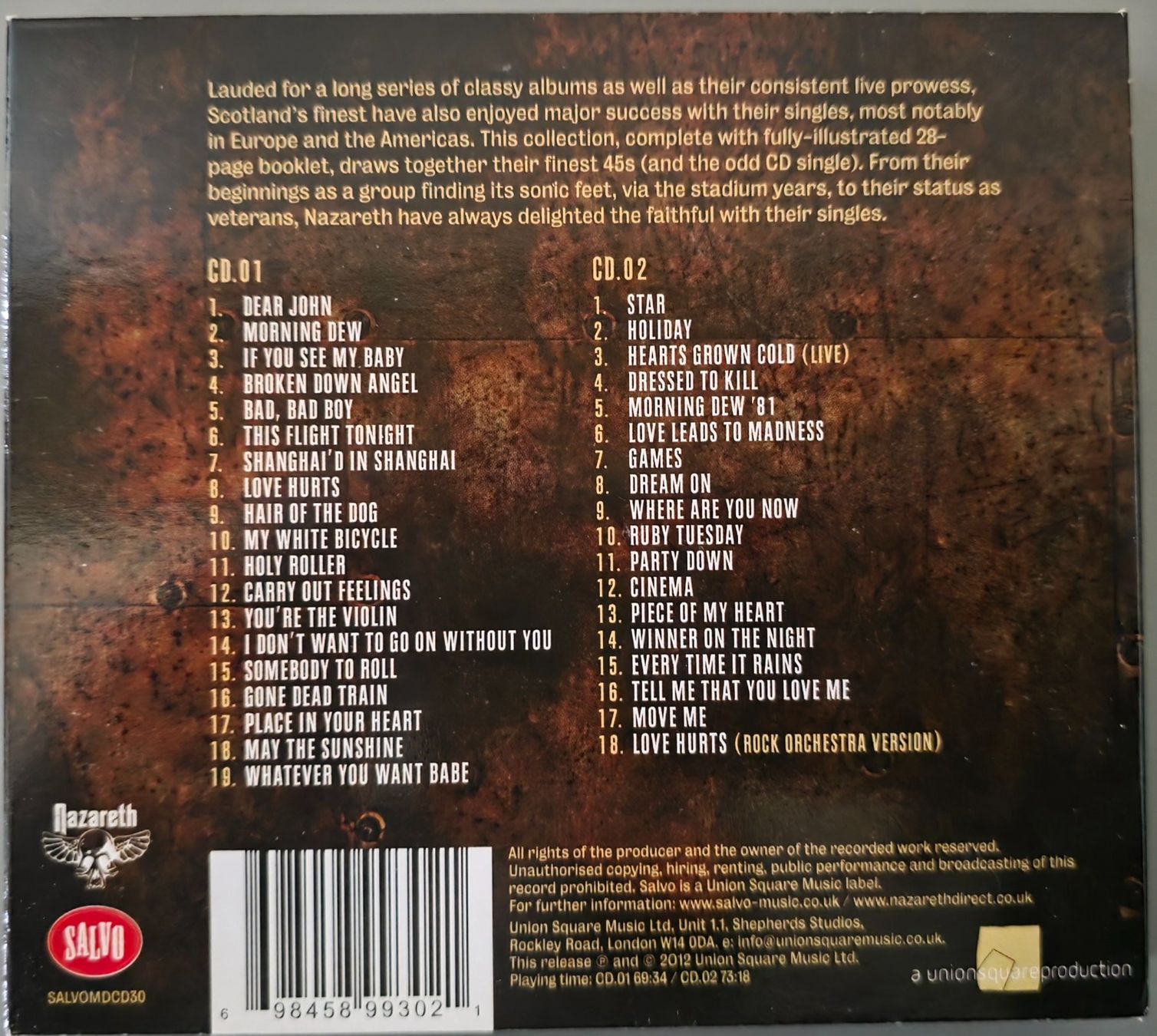 CD: Nazareth DCD – The Singles – Usato da Root venduto da atelier22 2
