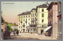 SAMADEN, HOTEL BERNINA, SCHÖNE KARTE, UNGELAUFEN, ca. 1920