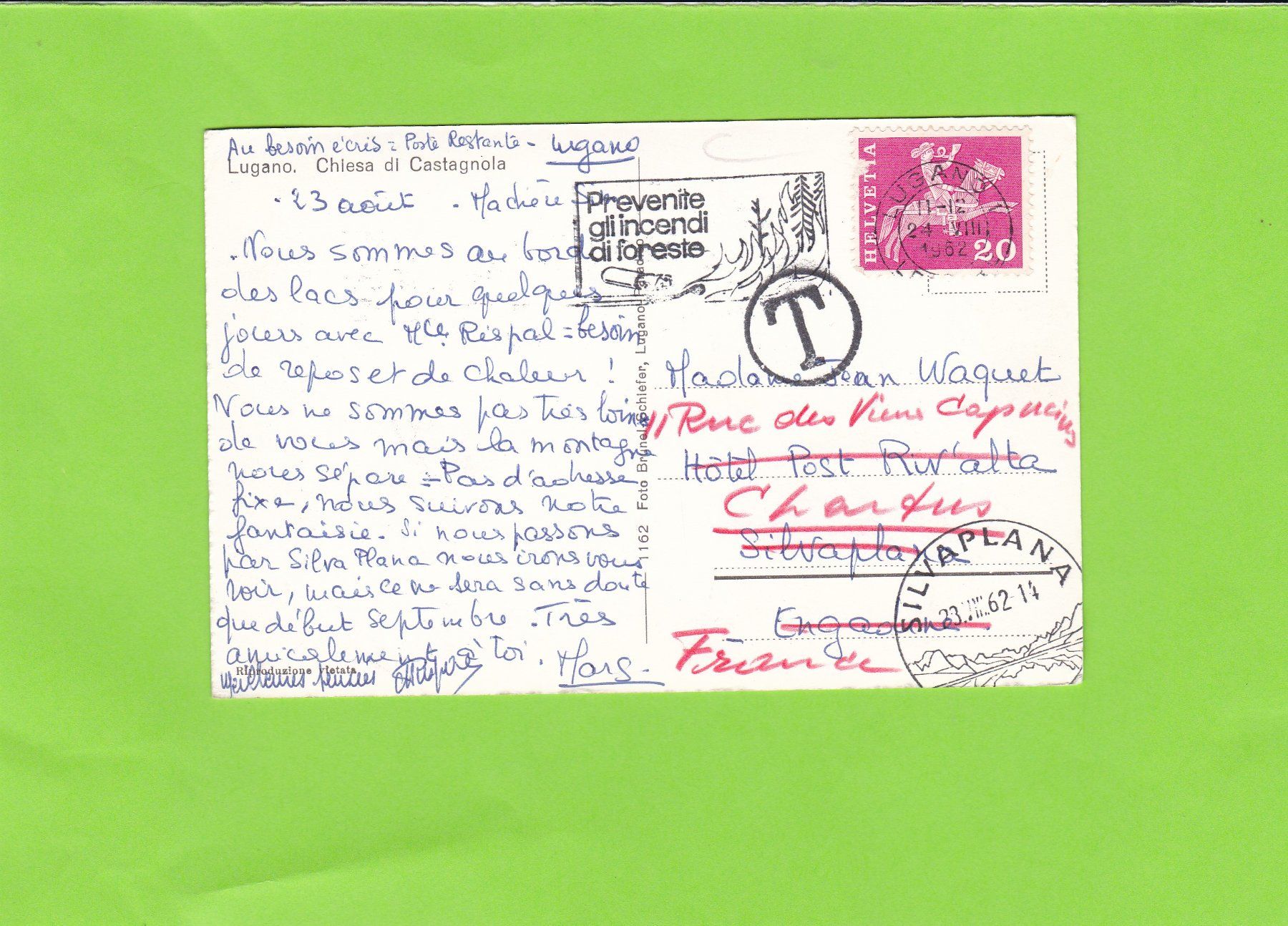 Cartoline postali: Lugano-Chiesa di Castagnola – Usato da St. Peterzell venduto da neckertal 1