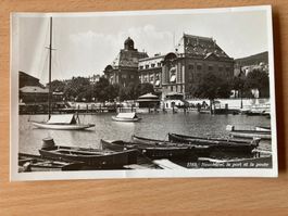 Ansichtskarte: Neuchâtel Hafen und Post, 1932
