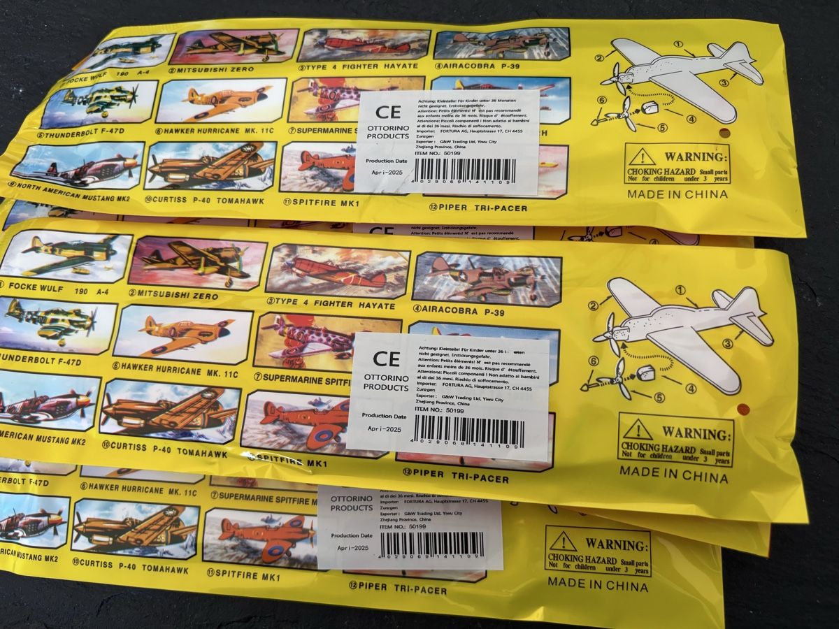 Giocattoli: 5x Flying Gliders Planeur à lancer (ca.15cm) – Nuovo e nell'imballaggio originale da Collombey venduto da Cards07 3
