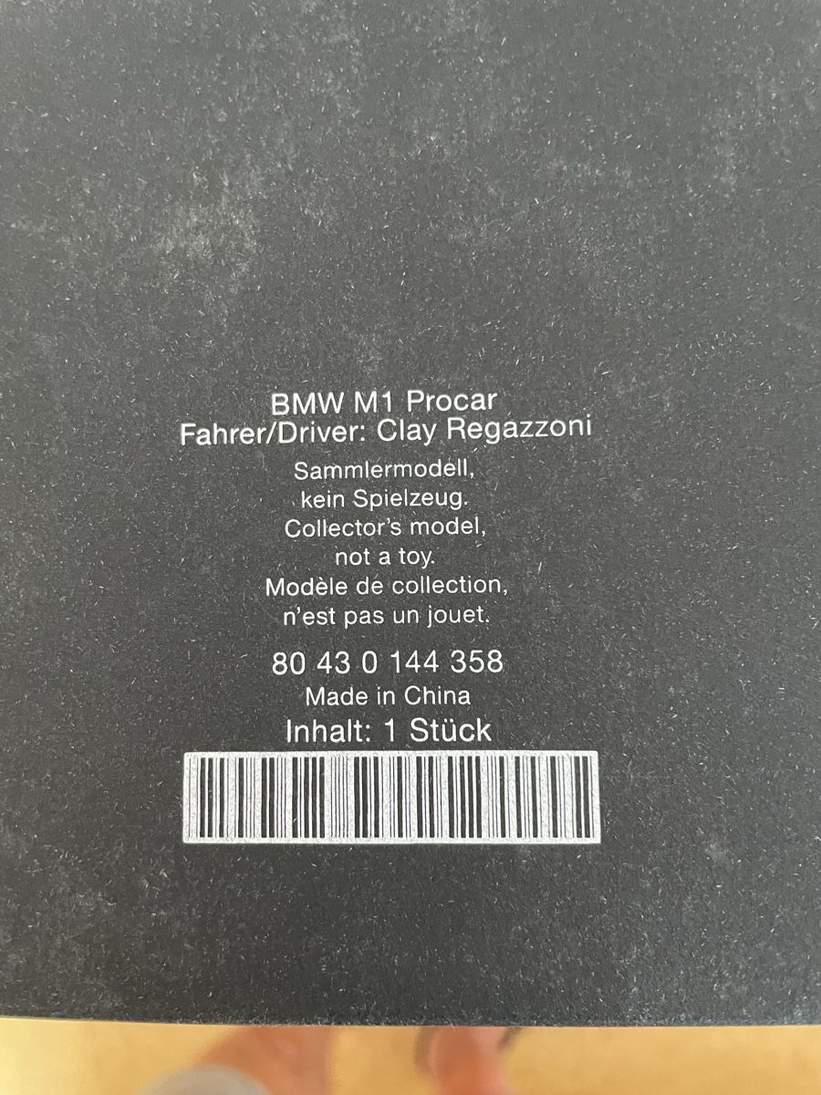 BMW Modellini d'auto: BMW m1 Clay Regazzoni 1/18 – Nuovo e nell'imballaggio originale da Obergösgen venduto da Camaro_zl1 4
