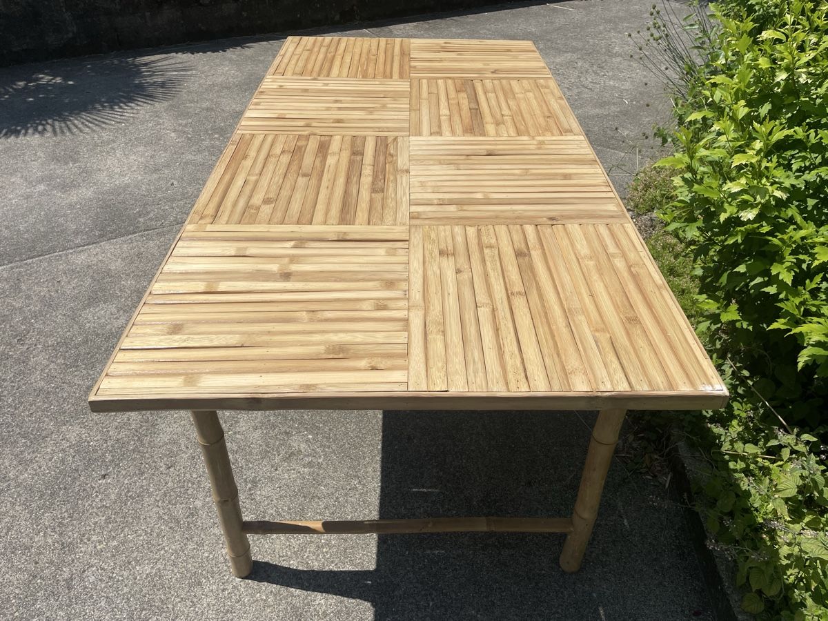 Bloomingville Tavoli: Bambus Gartentisch 200x100x74cm – Nuovo (secondo la descrizione) da Niederglatt ZH venduto da Nes 6