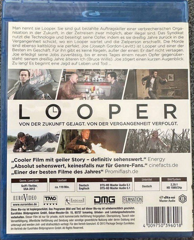 Tutti i DVDs: Looper - Blu-ray - Bruce Willis, Joseph Gordon-Levitt – Usato da Beringen venduto da Mantafisch1 1