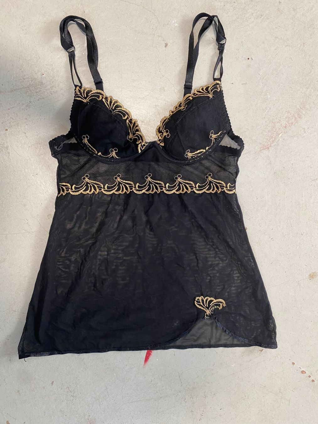 Sonstige Unterwäsche: Schwarzes Negligee mit Spitze – Gebraucht aus Evilard von 3thlife