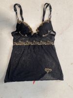 Schwarzes Negligee mit Spitze