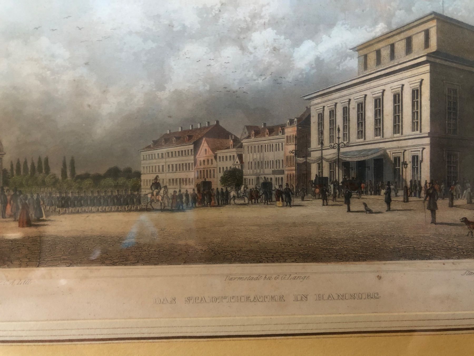 Gemälde: C.A.ZILL. Das Stadttheater in HAMBURG. – Gebraucht aus Wald ZH von mlnt 3