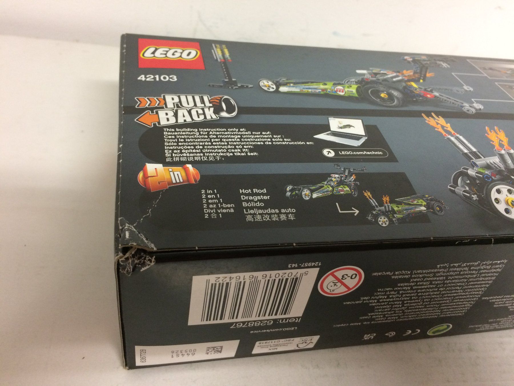 Lego Kit di costruzioni: LEGO TECHNIC 42103 damaged box DRAGSTER new – Nuovo e nell'imballaggio originale da Vezia venduto da Aquarius_Age 2