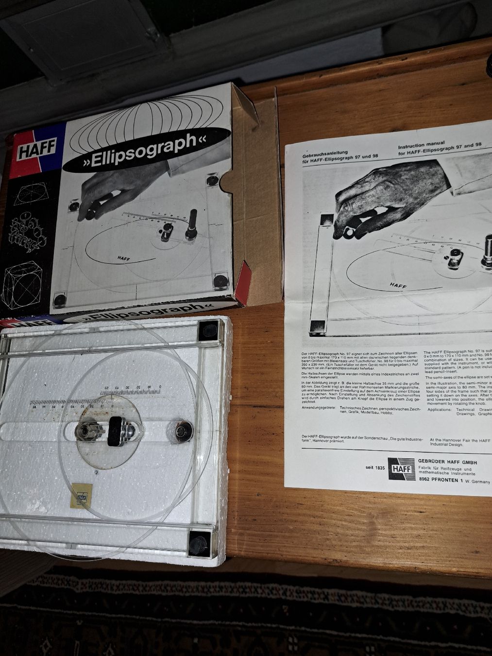 Haff Ellipsograph 97/98 Zeichengerät - Komplett, Rarität (Gebraucht) in ...
