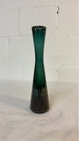 Elegante Glasvase Grün/silber Mid Century Modern