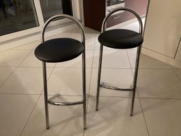 2er Set Barhocker mit Chromgestell