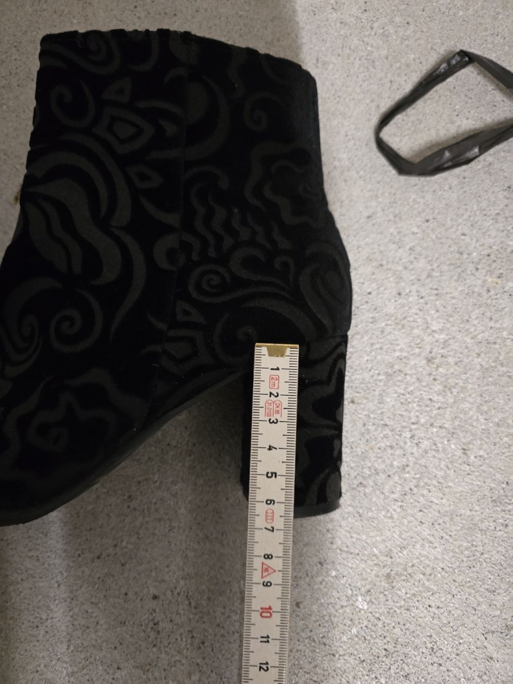 Damenschuhe: Schwarze Stiefeletten Gr. 38 mit Muster Blockabsatz – Gebraucht aus Laufenburg von may_r2st 3