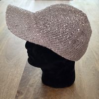Cap mit Pailletten Strick Grösse Universal