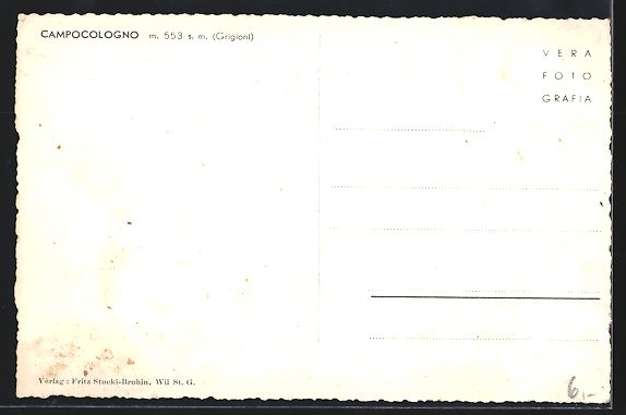 Cartoline postali: AK Campocologno, Ortschaft mit Kirche – Usato da Berlin venduto da bartko-reher 1
