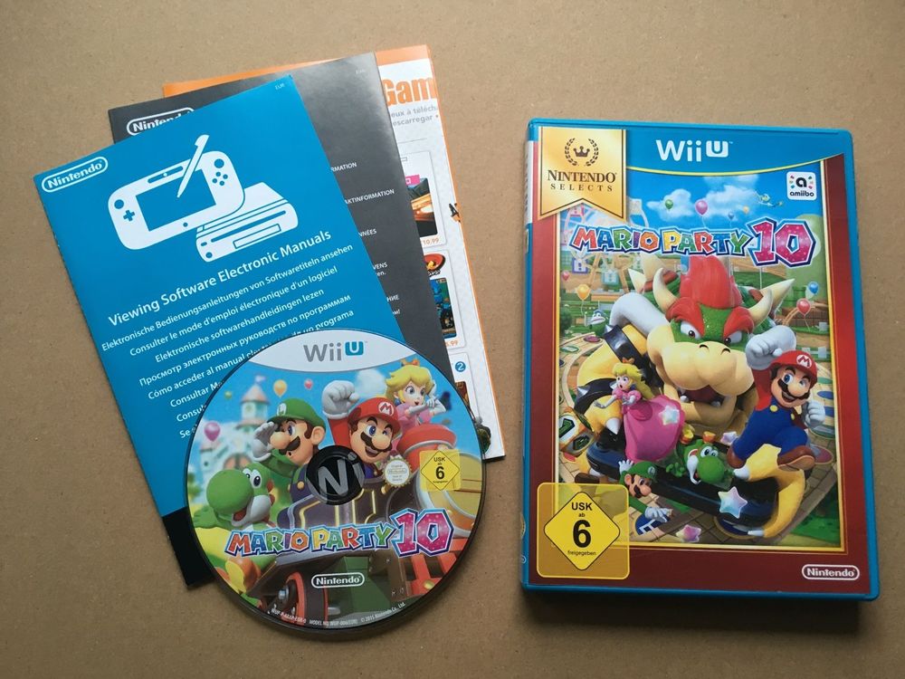 Jeu Nintendo Wii U Mario Party 10 - PEGI 7, En Très Bon état, Boîte Et Instructions Incluses