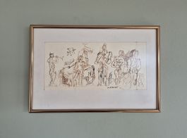 André Bréchet dessin esquisse signée tableau