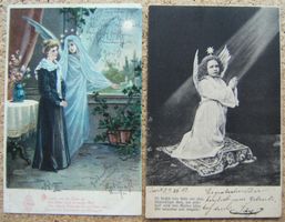 2 AK MIT ENGEL UND SPRUCH 1903 / 1904
