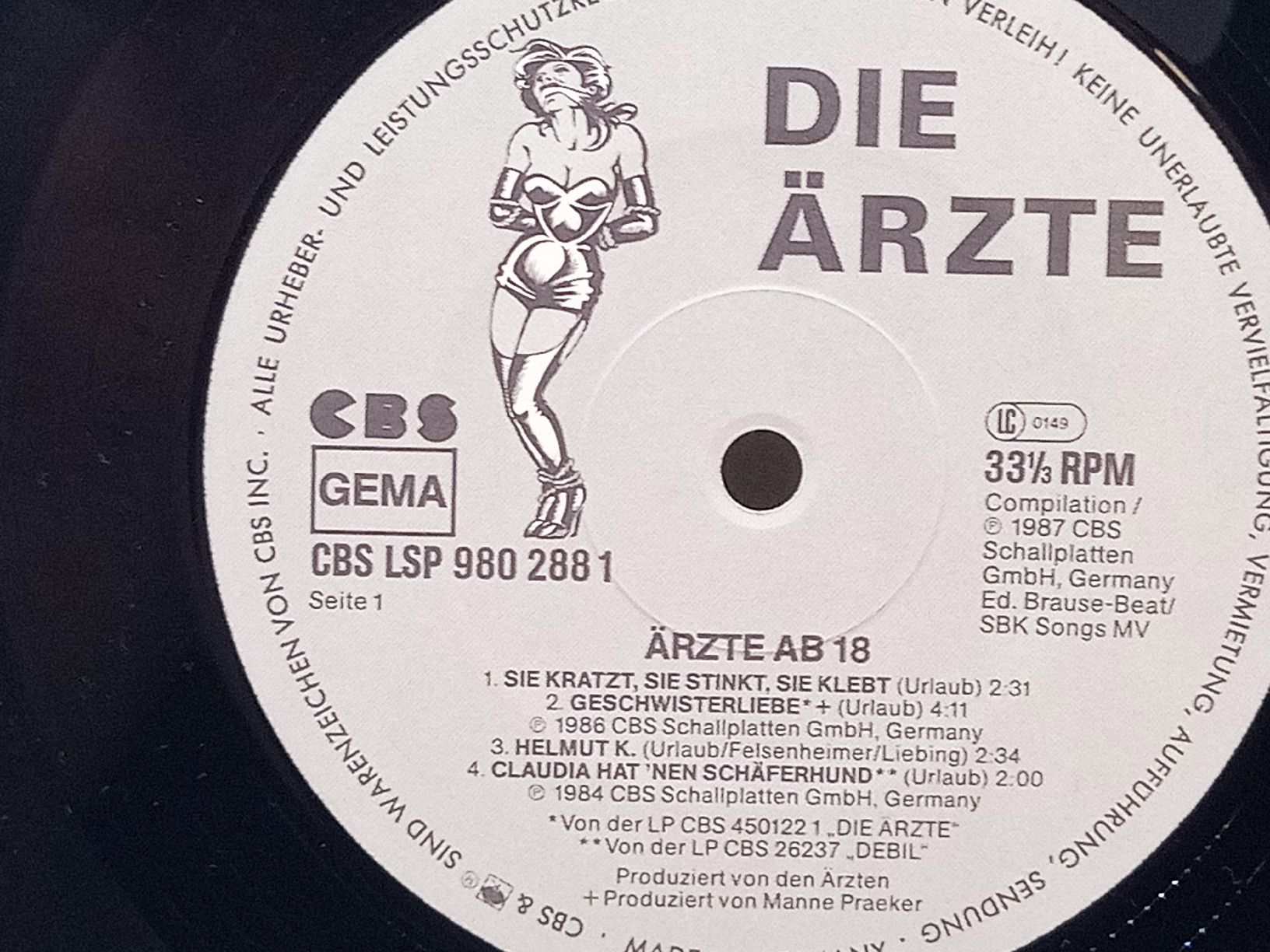 Schallplatten: Die Ärzte - AB 18                Vinyl LP 1987 – Gebraucht aus basel von markusb07 5