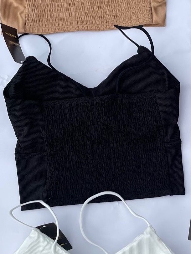 Top: L XL Damen Crop Top minimalistisch basic trendy 533 – Nuovo e nell'imballaggio originale da Vinelz venduto da Messer2007 2