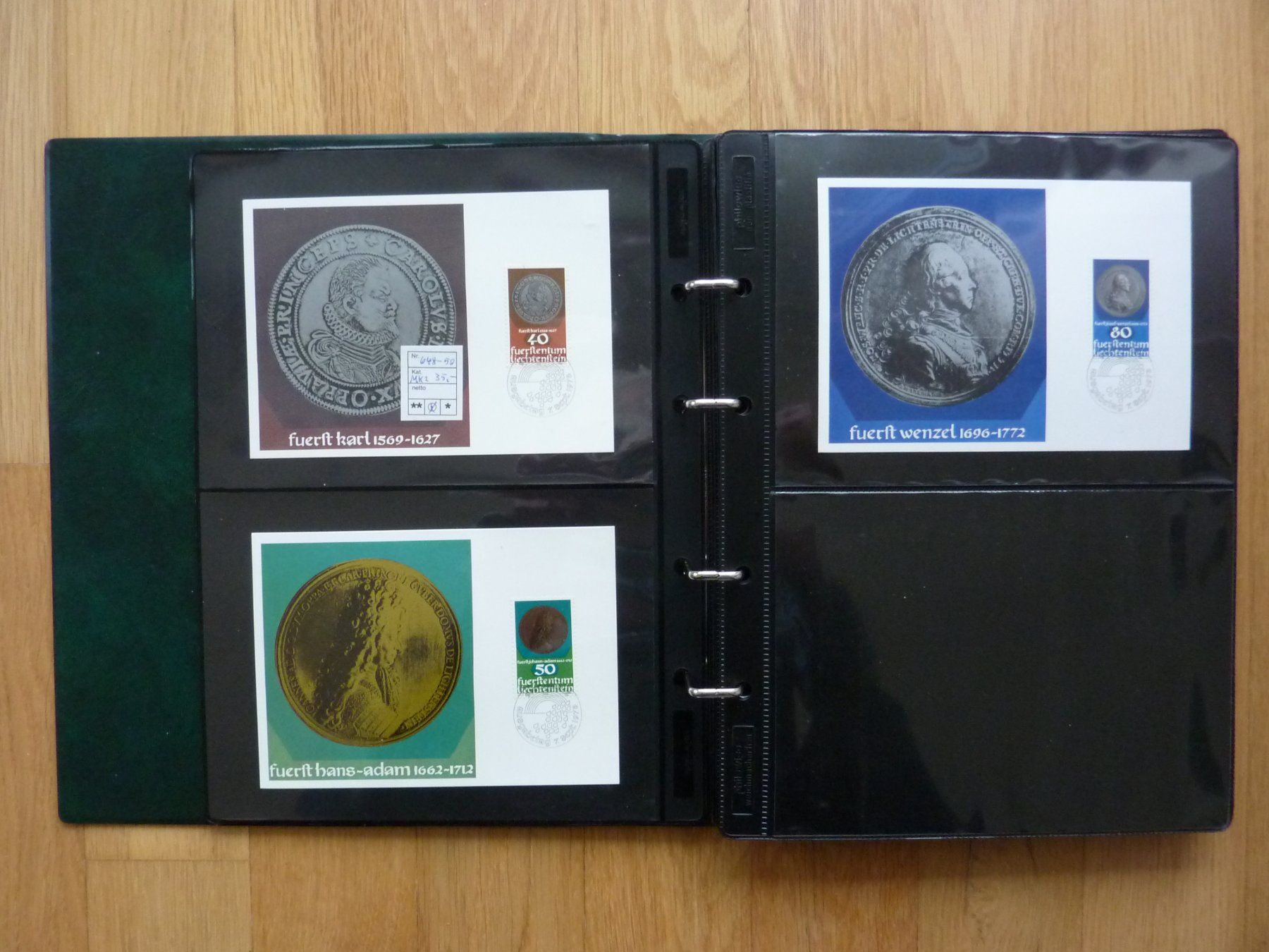 Tous les timbres: FL Nr. 1,2,3 Maximumkarten,  Fr. 9.-- – Neuf (Voir description) à Zürich par Aetna14 1
